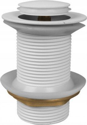 Kuchinox Korek klik-klak do umywalki bez przelewu biały okrągły