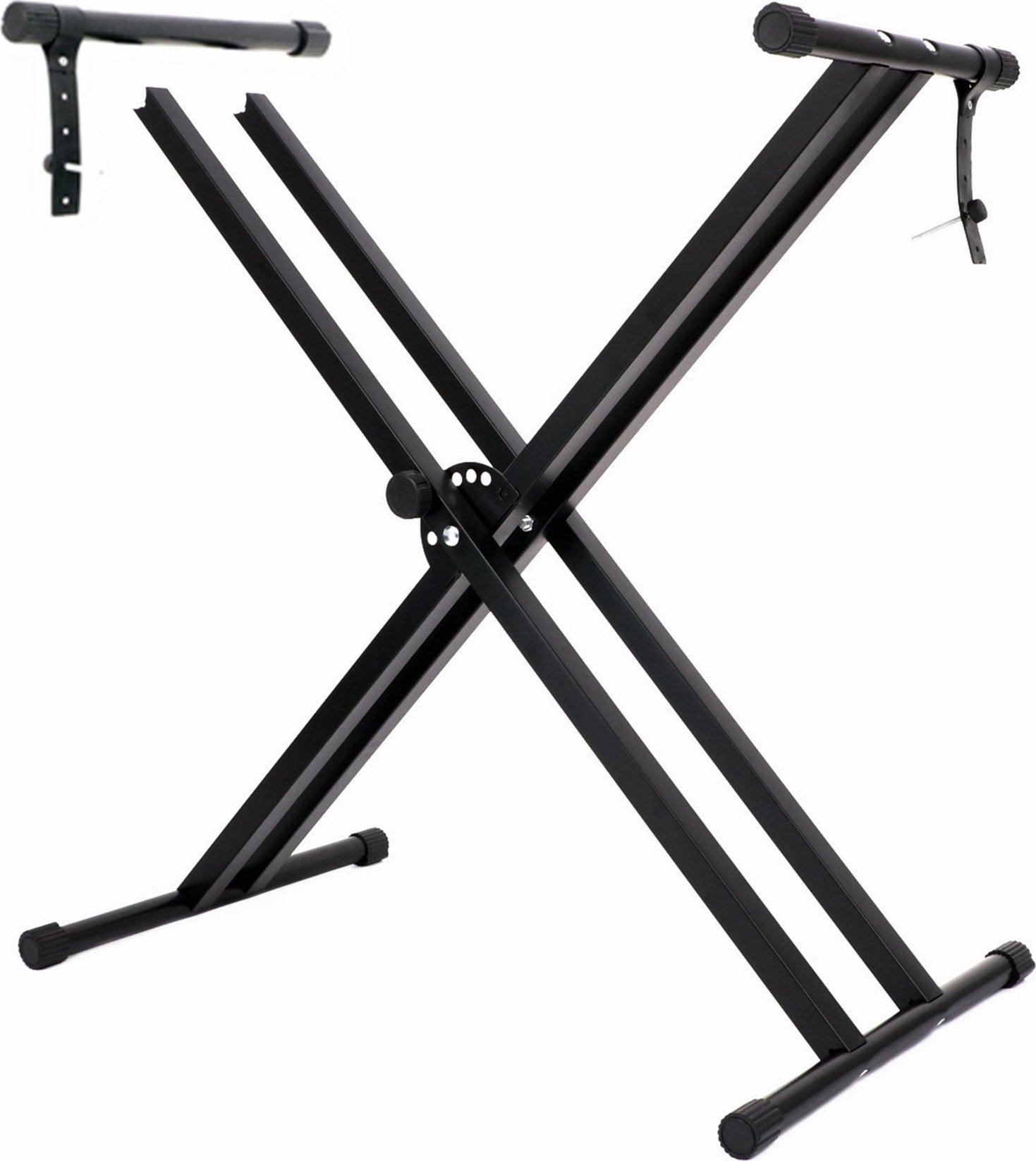 Korbi STATYW POD KEYBOARD STOJAK ORGANY KLAWISZE WZMOCNIONY PODWÓJNY REGULOWANY