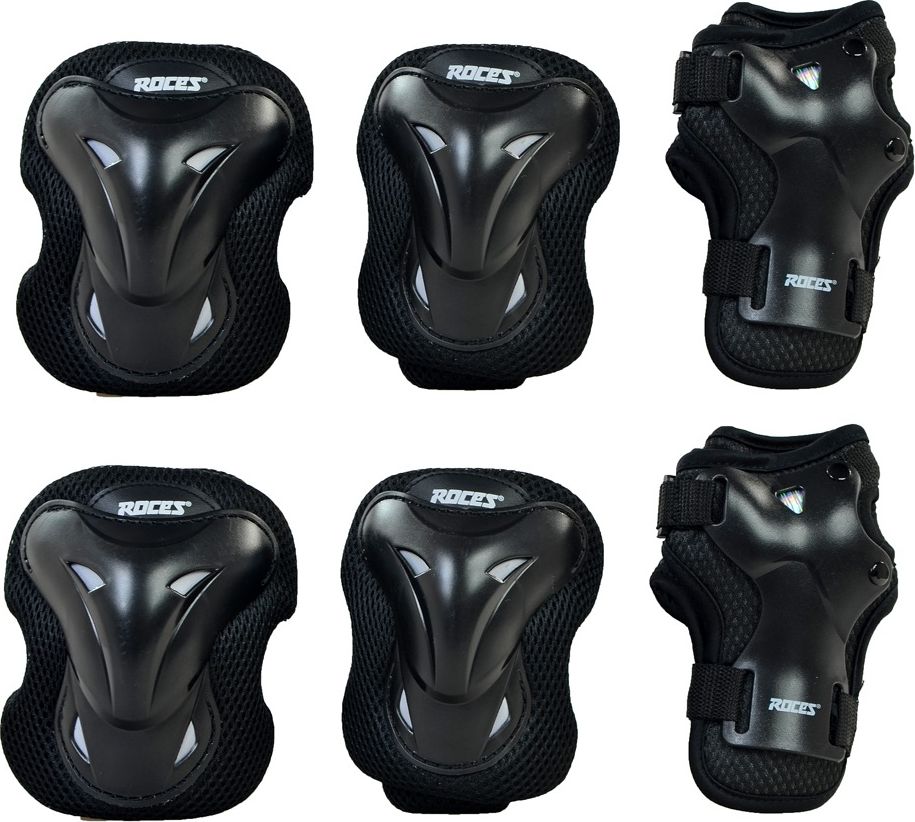 Roces Ochraniacze na łyżworolki Ventilated Jr czarne r. M