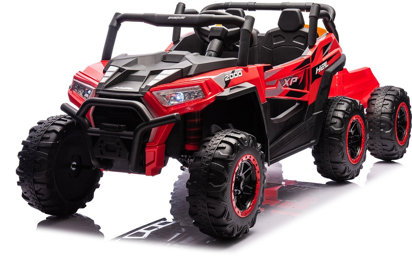 Dwuosobowy elektryczny buggy, czerwony