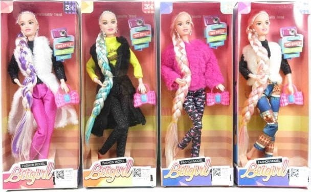 Lalka w futerku mix cena za 1 szt