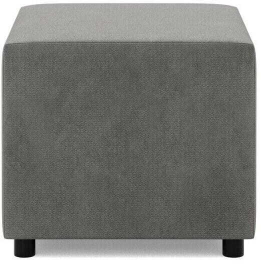 Pufa do siedzenia, BLOM, velvet, 51x51x40 cm, jasny szary