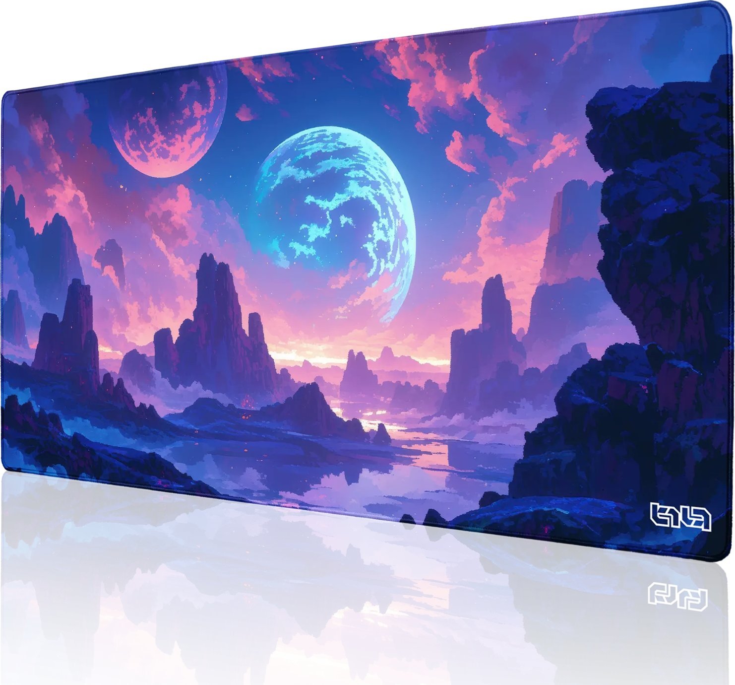 Podkładka Tilt PODKŁADKA POD MYSZKĘ XXL Planeta Neonu 100x50 TILT Antypoślizgowa Prezent