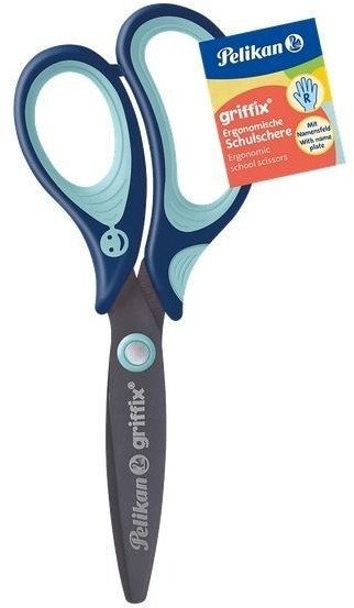 Nożyczki Griffix praworęczne niebieskie (3szt)