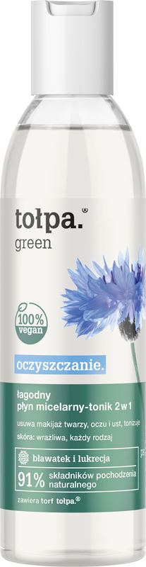 Tołpa Łagodny płyn micelarny - tonik 2w1 Oczyszczanie 200ml