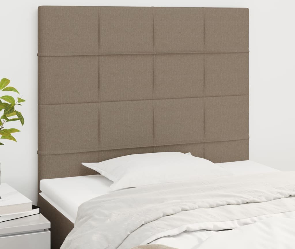 vidaXL vidaXL Zagłówki do łóżka, 2 szt., taupe, 90x5x78/88 cm, tkanina