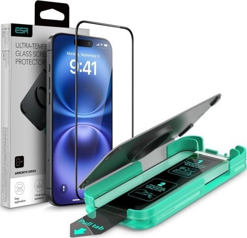 ESR Szkło hartowane ESR Armorite z aplikatorem na iPhone 16 Pro