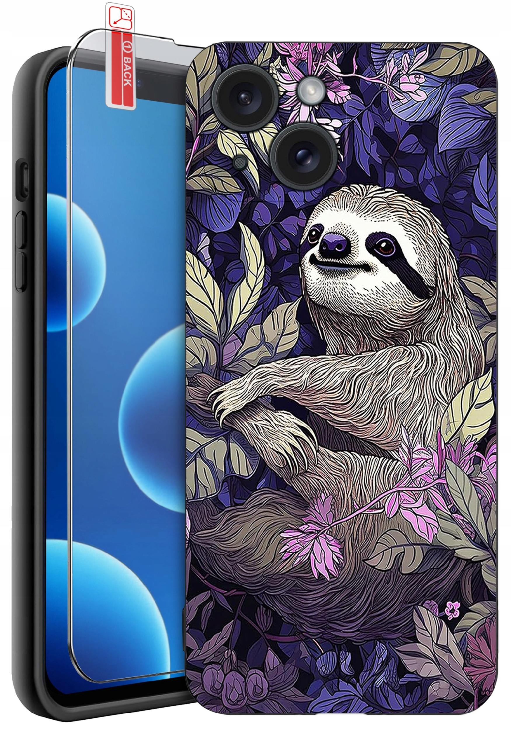 ETUI do iPhone 13 | 14 | WZORY | SILIKONOWE MATT CASE + SZKŁO 9H