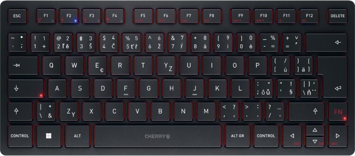 Klawiatura Cherry KW 9200 MINI klawiatura USB + RF Wireless + Bluetooth QWERTZ Czeska Czarny
