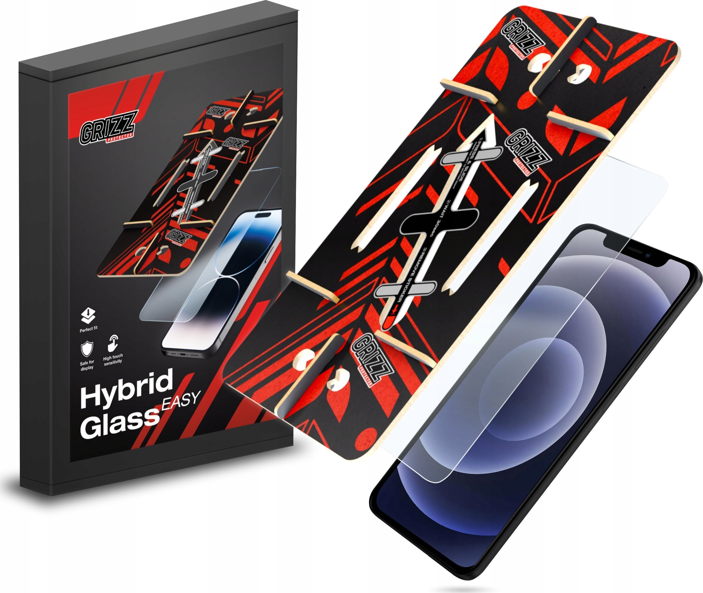 GrizzGlass Szkło hybrydowe HybridGlass Easy do Apple iPhone 12