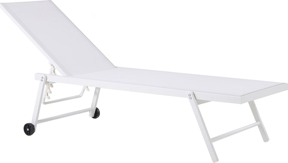 Shumee Leżak ogrodowy biały PORTOFINO