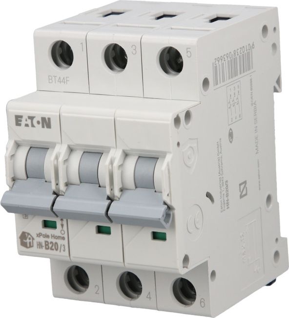Eaton Wyłącznik nadprądowy 3P B 20A 6kA AC xPole Home HN-B20/3 194882