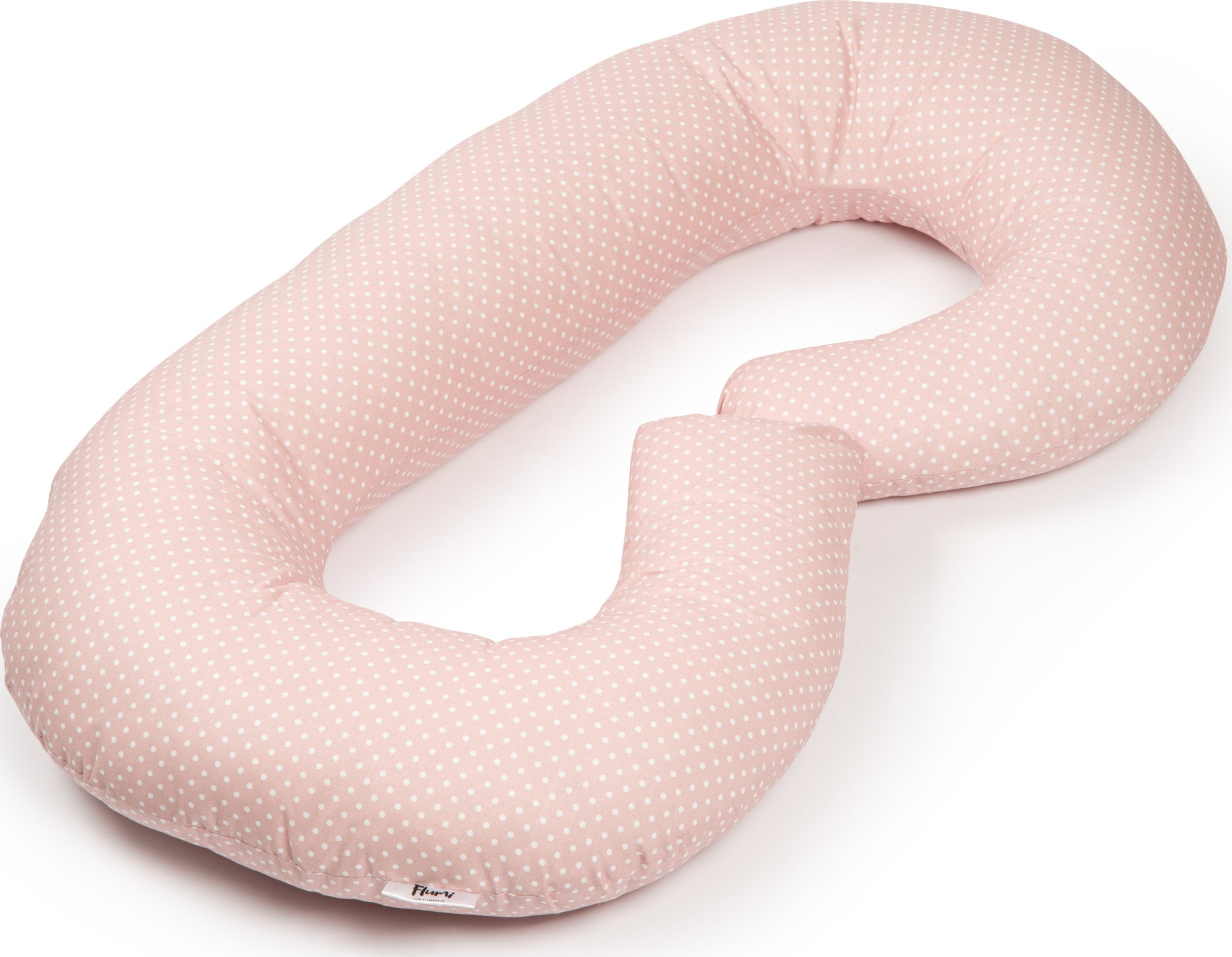 Blomster Poduszka ciążowa typu C - pudrowy róż w kropki