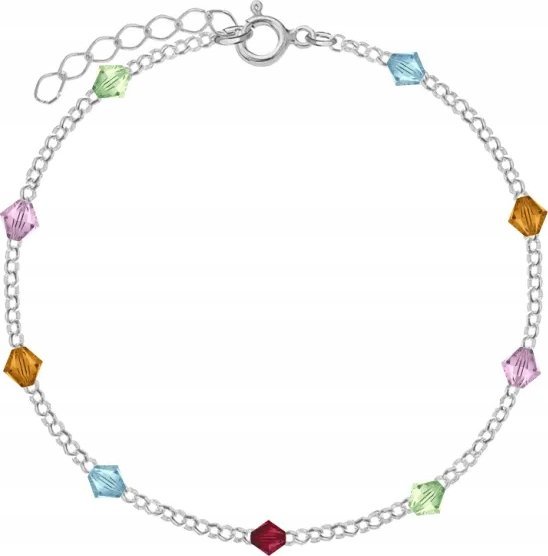Radziszewska Jewellery Bransoletka z kryształkami srebro 925 DEDYKACJA