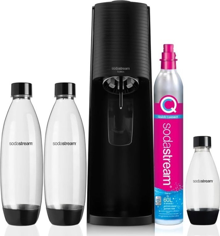 Saturator Sodastream Terra + 3 butelki + gaz Czarny
