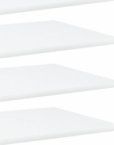 vidaXL Półki na książki, 4 szt., białe, 40x40x1,5 cm, płyta wiórowa