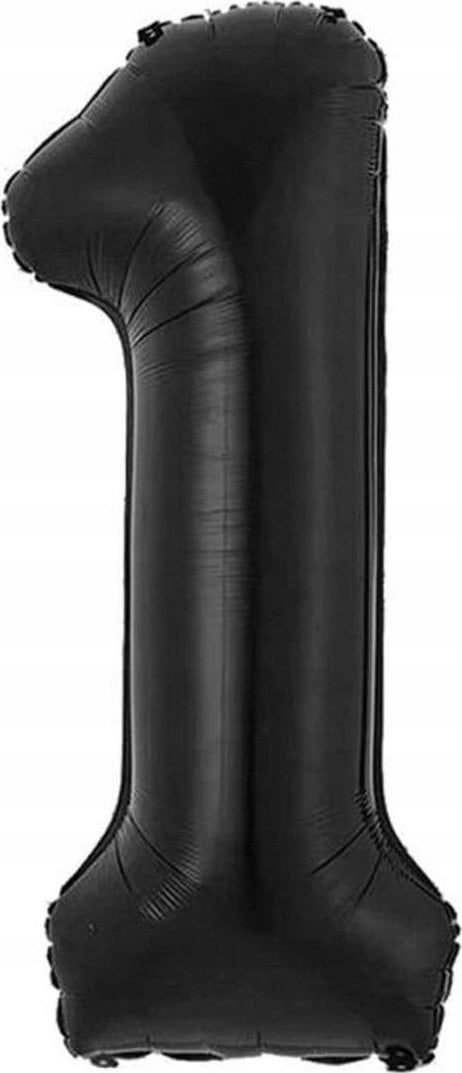 GoDan Balon foliowy B&C cyfra 1 matowa czarna 85cm