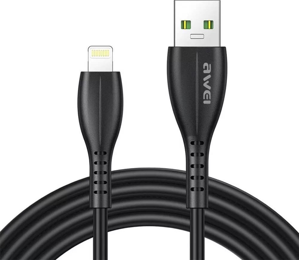 Kabel USB Awei USB-A - Lightning Czarny