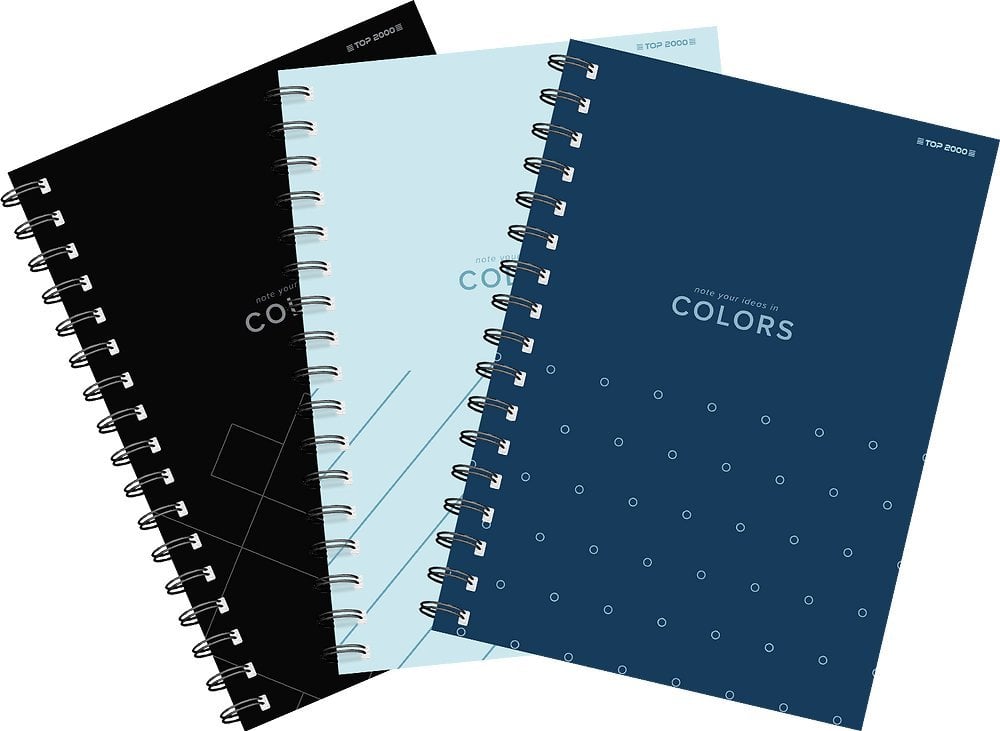 Top 2000 Kołozeszyt Colors A6/80k kratka mix kolorów