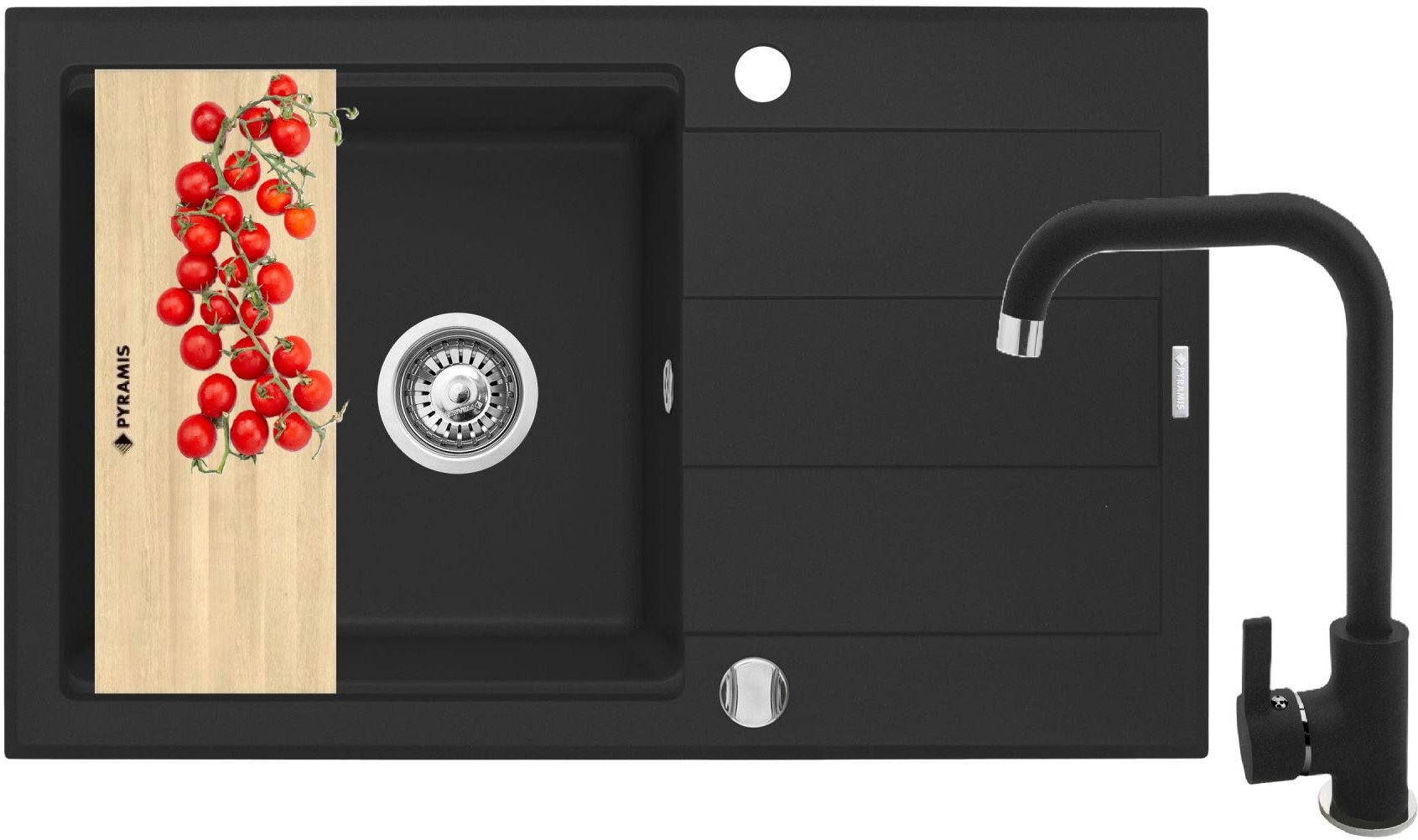 Pyramis Zlew. SPARTA PLUS LUX (78x48) volcano + bateria SILVIO