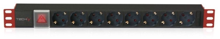 Techly Listwa zasilająca PDU 19" 1U 8x Schuko 3m (I-CASE STRIP-81UD)