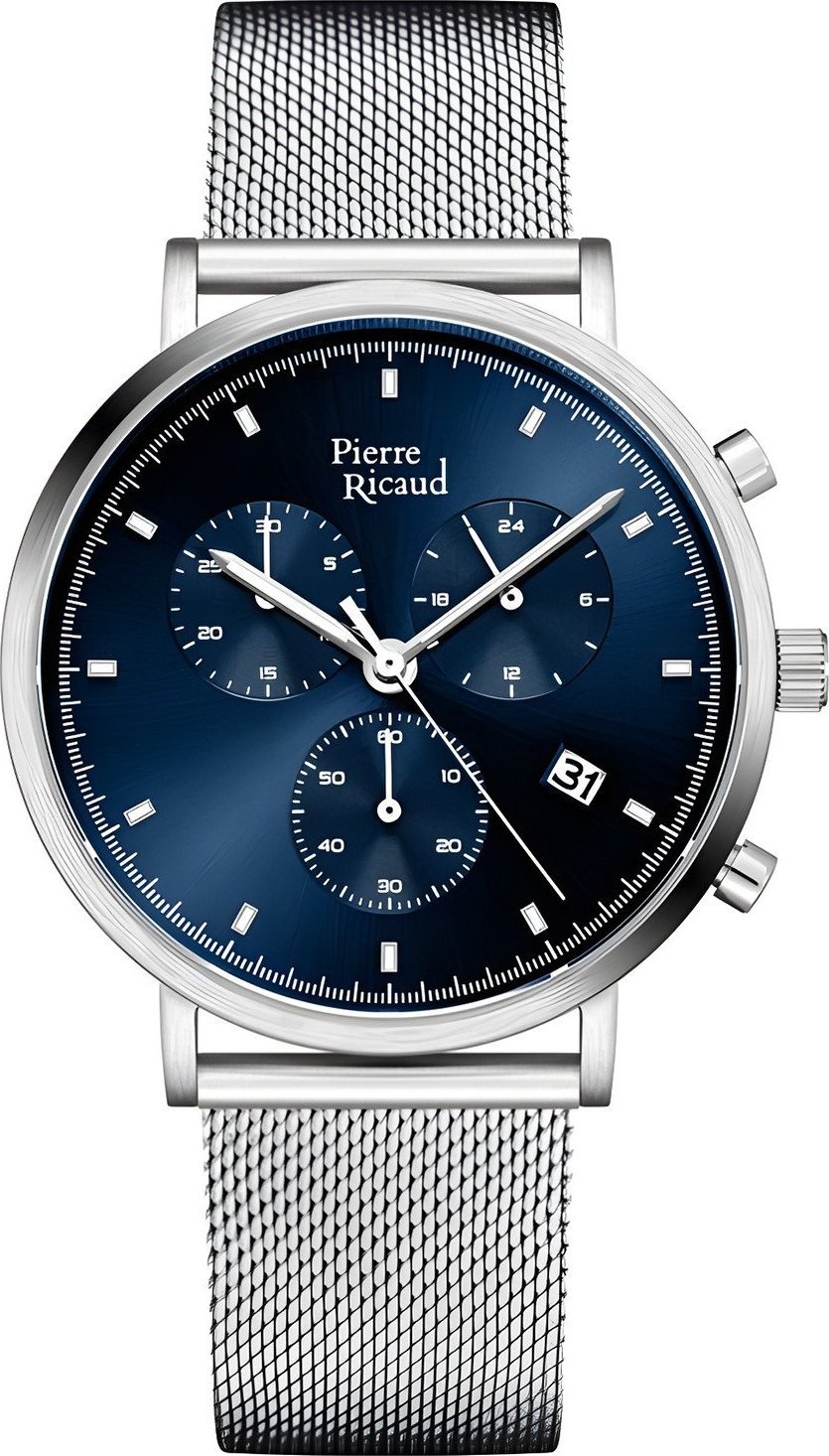 Zegarek Pierre Ricaud Zegarek męski Pierre Ricaud P60046.5115CH srebrny