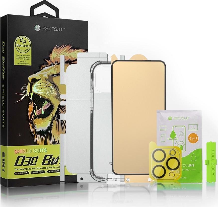 Bestsuit Bestsuit 6w1 zestaw do iPhone 11 Pro Max etui / szkło hartowane flexi / folia na tył / szkło na aparat / ściereczki / aplikator (D30 Buffer)