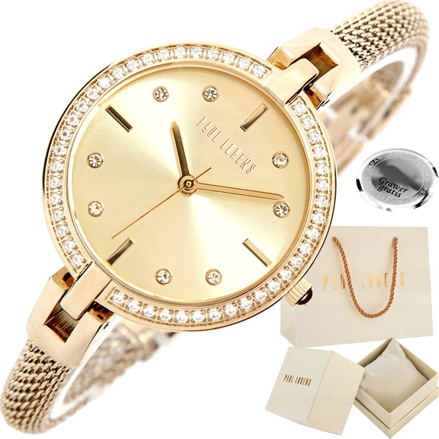 Zegarek Paul Lorens Zegarek damski Paul Lorens-AMBERA 4D1 zestaw z grawerem