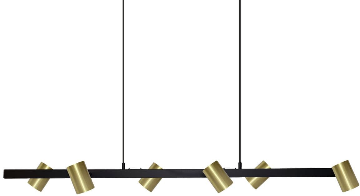 Zwieszane reflektorki kuchenne Snow LP-732/6L GD Light Prestige złote czarne