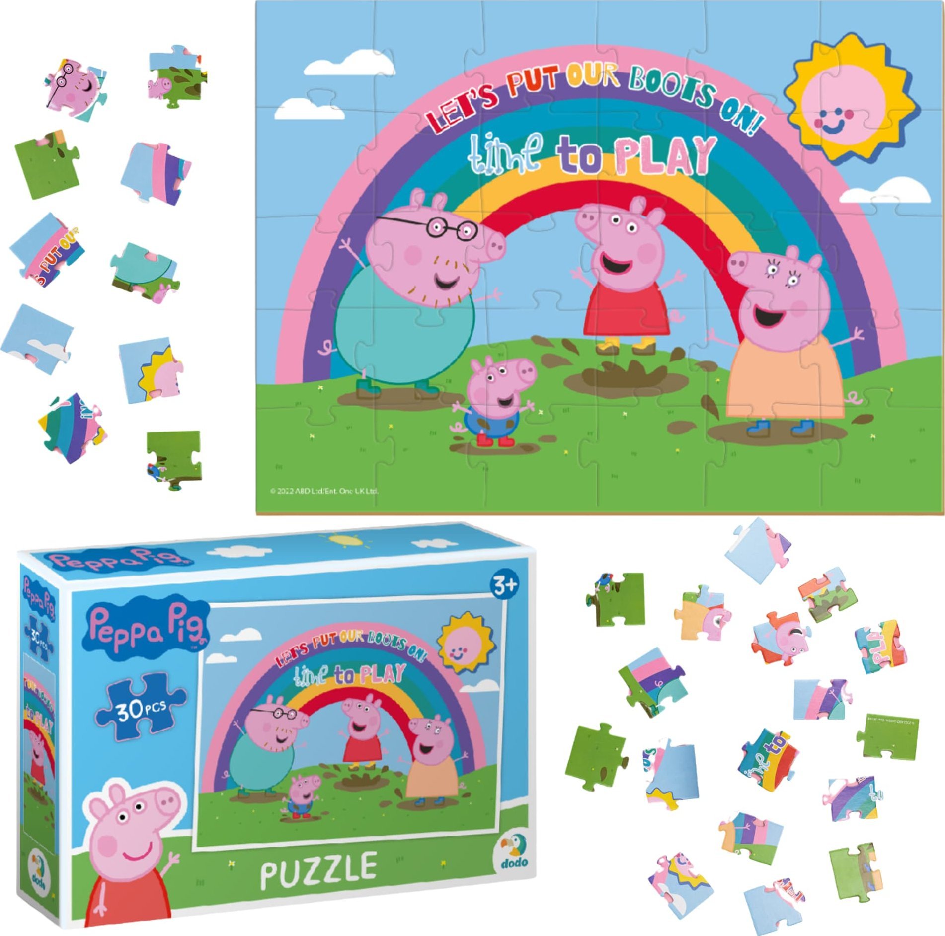Dodo PUZZLE 30 ELEMENTÓW ŚWINKA PEPPA UROCZA UKŁADANKA DLA MALUCHÓW PEPPA PIG