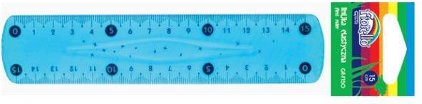 Fiorello Linijka plastikowa elastyczna 15cm FIORELLO