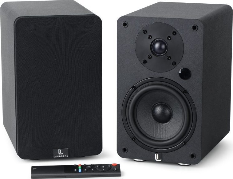 Głośniki półkowe kolumny podstawkowe Laudberg S1 2.0 do telewizora 100W HDMI ARC