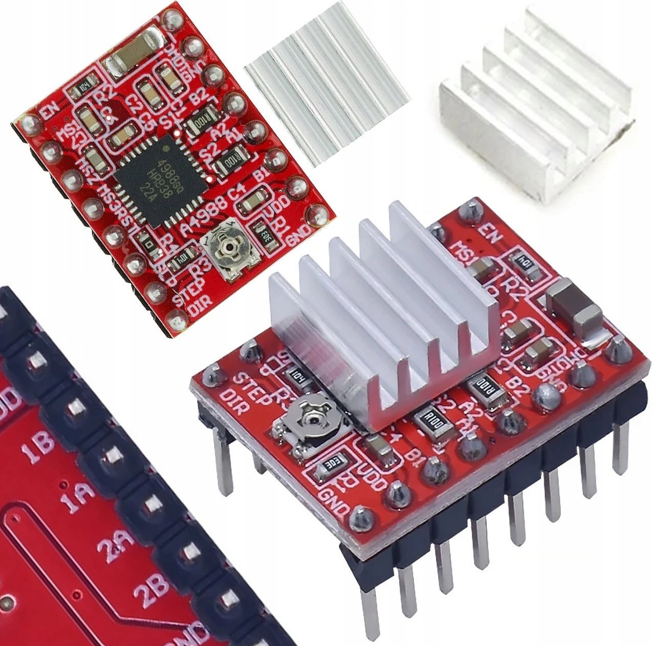 Rosfix ROSFIX STEROWNIK SILNIKA KROKOWEGO STEPSTICK A4988 REGULACJA POTENCJOMETR