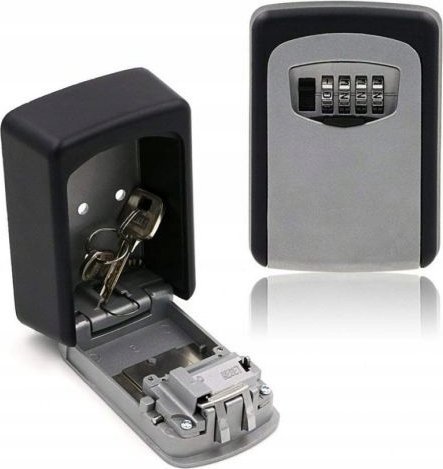 Hello Case Sejf na Klucze Mini Metalowy Ścienny Mały Skrzynka Skrytka Szafka na Kod