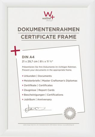 Ramka Walther Trendstyle 21x29,7 Resin white DIN A4