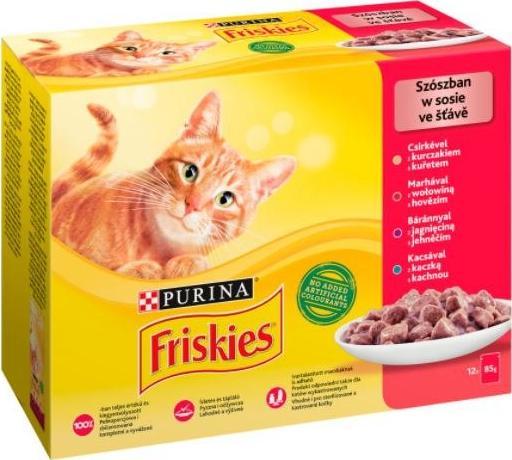 Nestle FRISKIES KOT sasz.12x85g WOŁOWINA sos /6