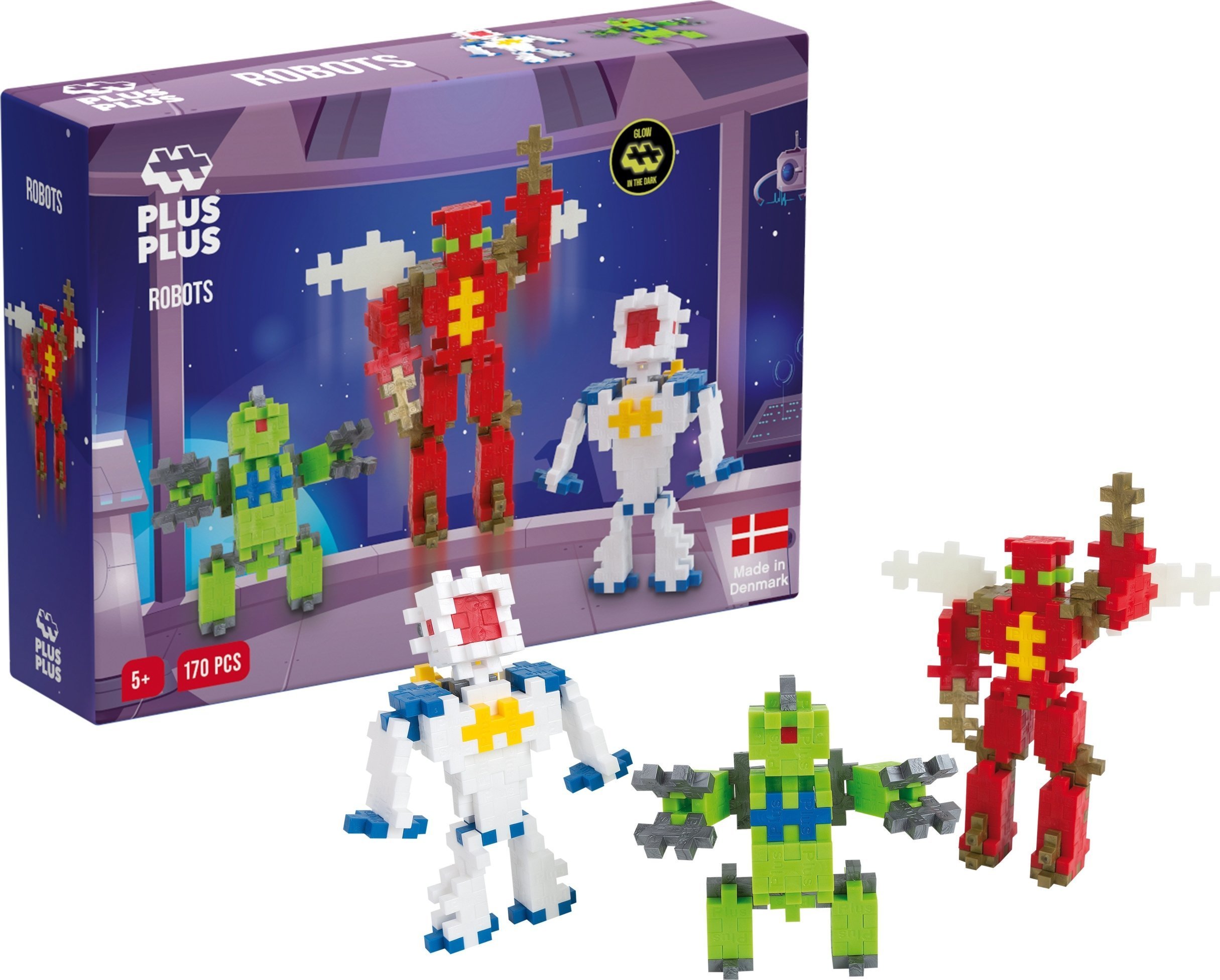Plus Plus PLUS-PLUS BASIC ZESTAW Z ROBOTAMI - 170 ELEMENTÓW