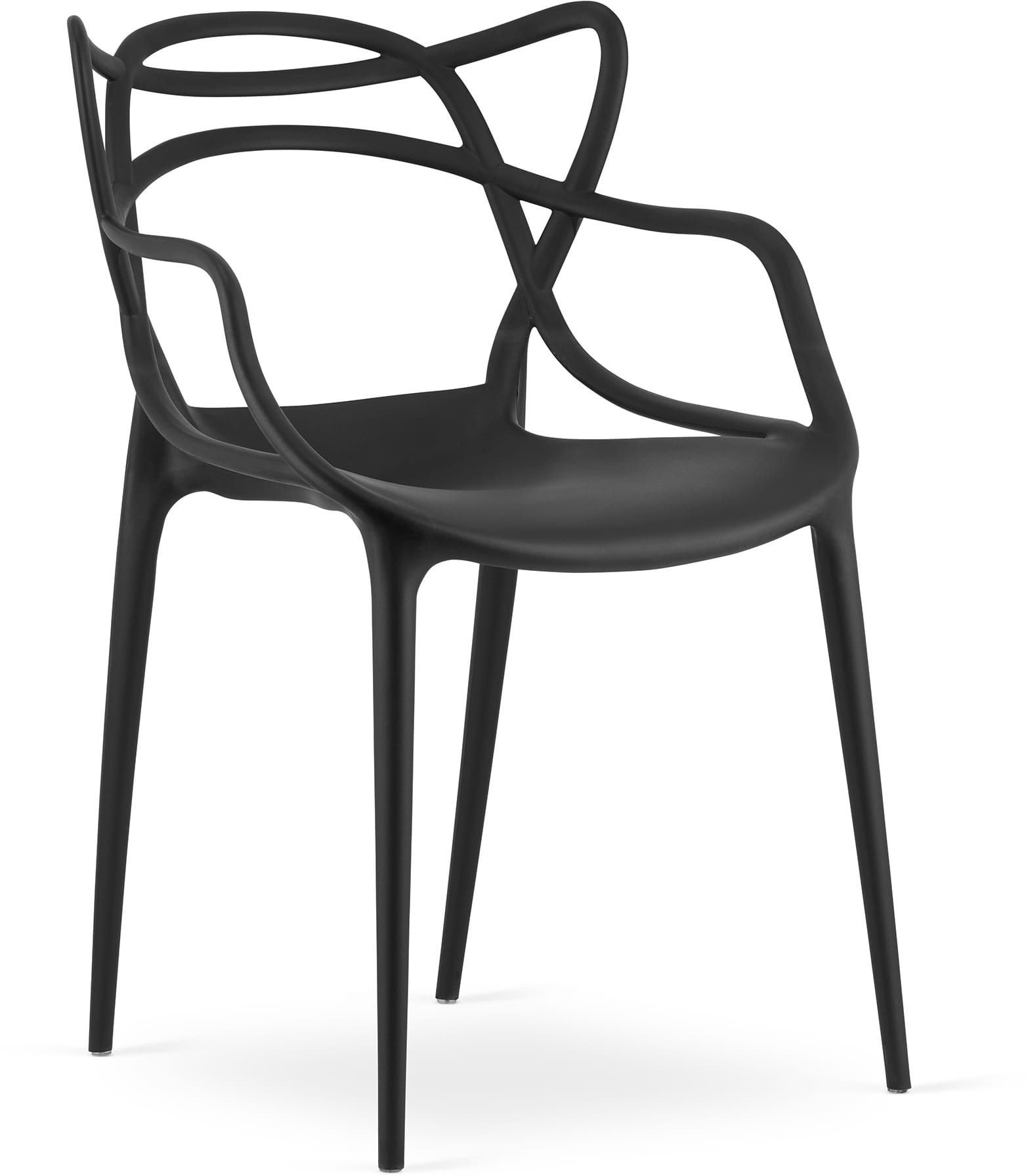 Krzesło czarne plastikowe KATO design nowoczesny do jadalni kuchni