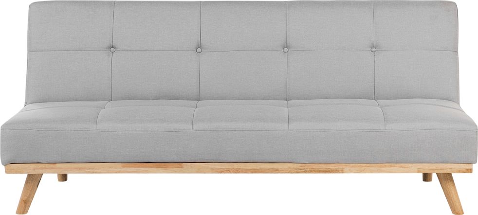 Beliani Sofa rozkładana jasnoszara FROYA