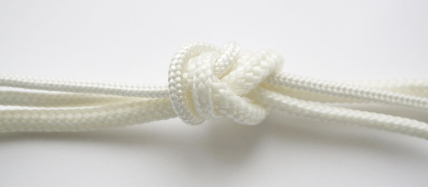 BRAIDED POLYAMIDE ROPE WHITE 2MM/15M