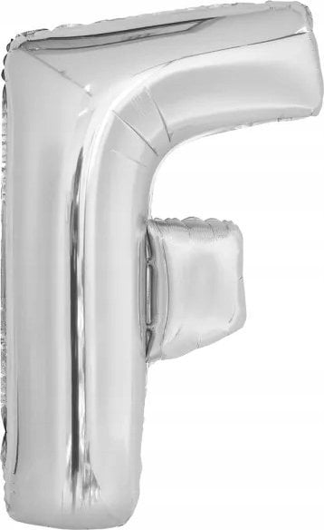 Balon foliowy litera F srebrna 54,5x86cm
