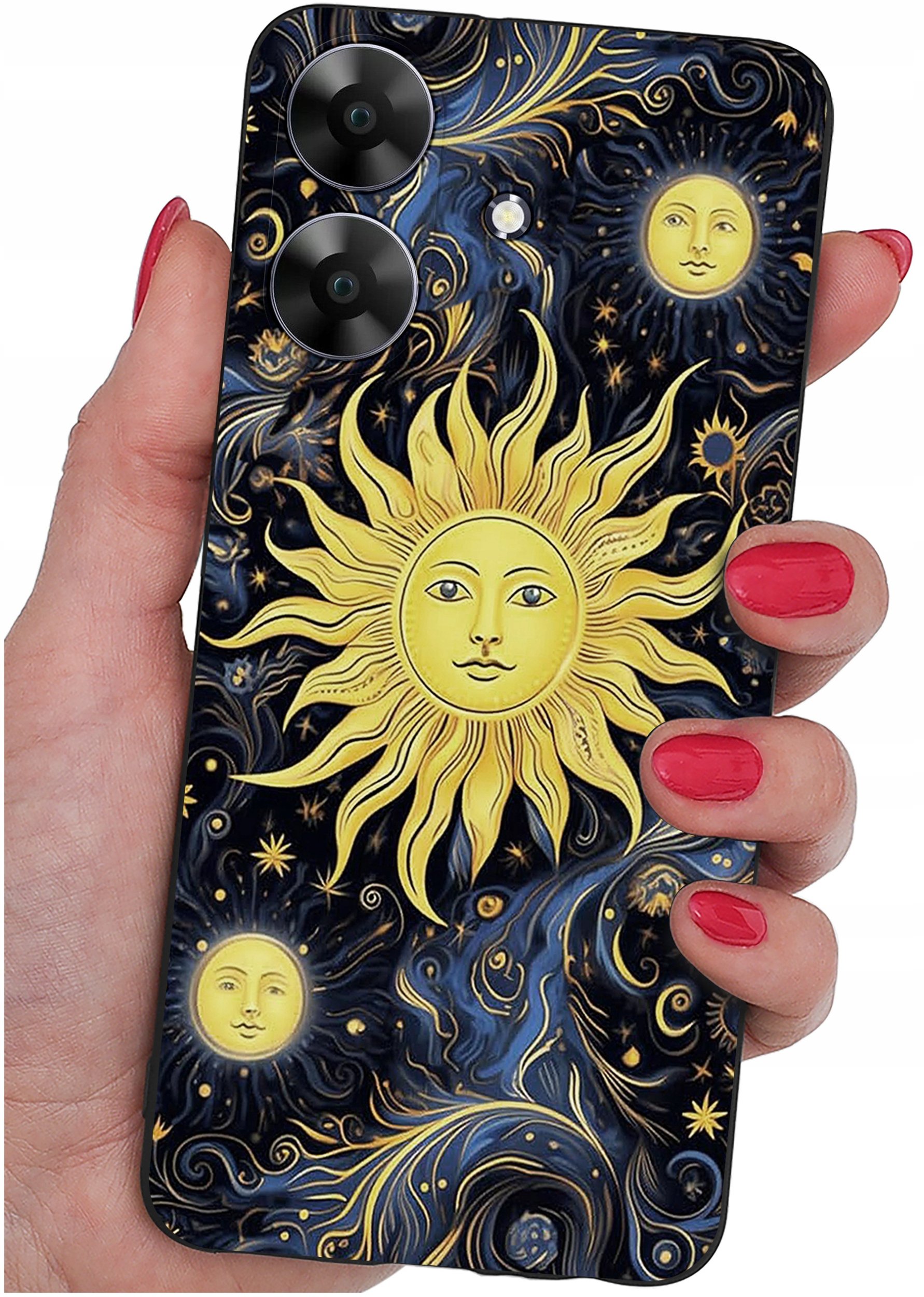 ETUI do Realme Note 60 CASE WZORY | SILIKONOWE MATT CASE + SZKŁO 9H