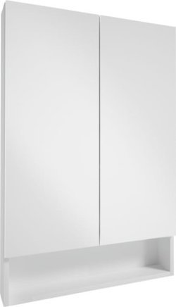 Deftrans Szafka łazienkowa z lustrem wisząca biała 60x90 cm Lupo