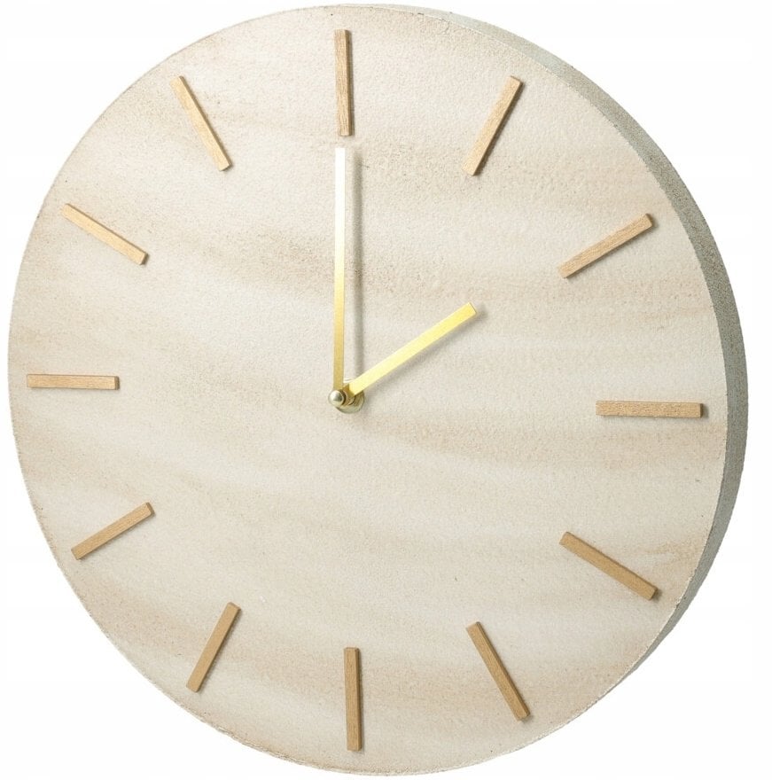 Home Styling Collection Minimalistyczny zegar ścienny SUM, wzór marmurowy, Ø 30 cm