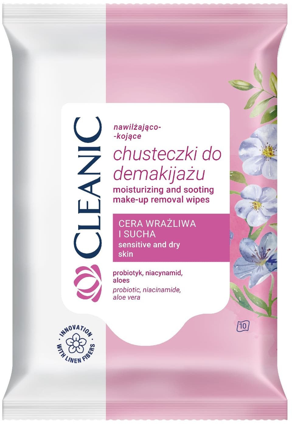 HARPER CLEANIC Chusteczki do demakijażu dla cery wrażliwej i suchej 10 szt.