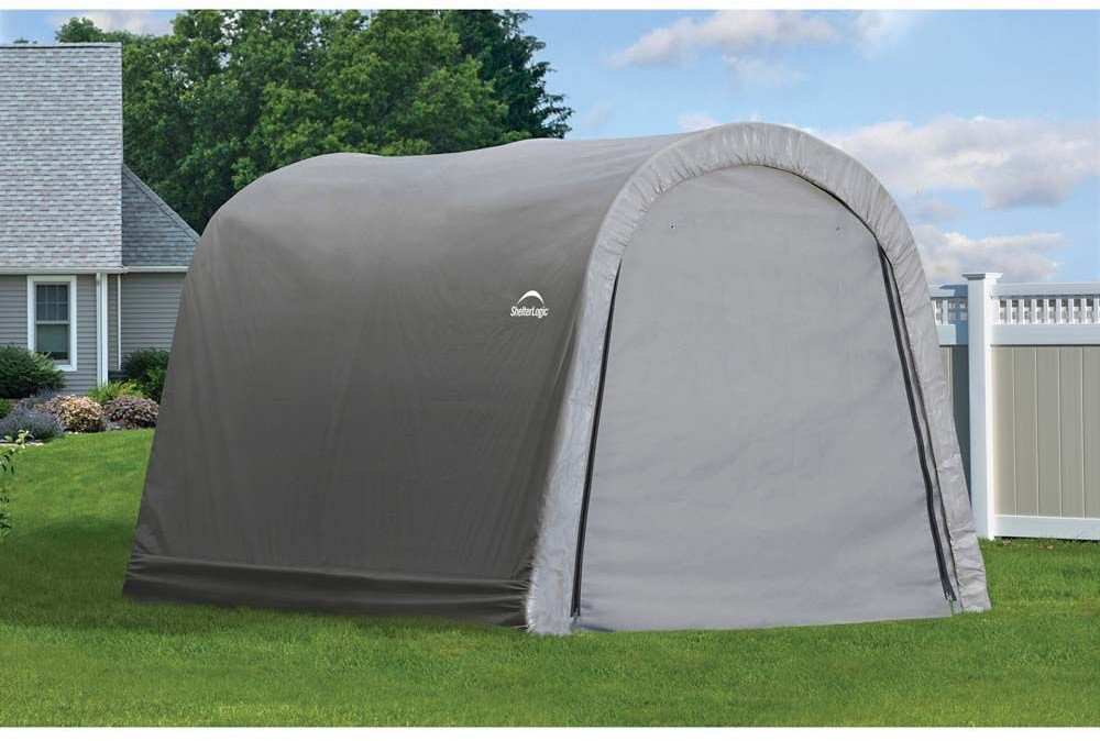 ShelterLogic Foliowy namiot garażowy szopa na narzędzia szary 300x300x240 cm Numer pozycji: SL70458