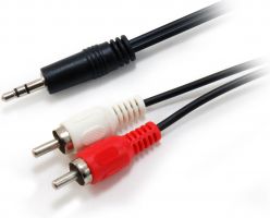 Kabel Equip Jack 3.5mm - RCA (Cinch) x2 2.5m czarny (14709207)