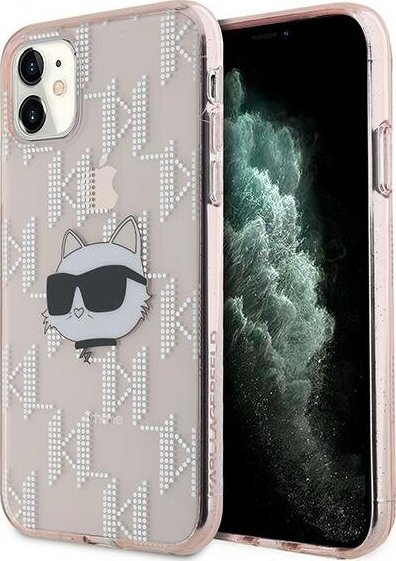 Karl Lagerfeld Karl Lagerfeld KLHCN61HKLPCHP iPhone 11 / Xr 6.1" różowy/pink hardcase IML Choupette Head & Monogram