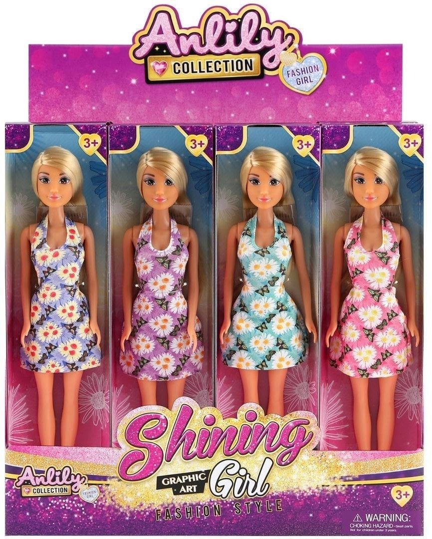 Lalka w sukience w kwiaty 12/disp A-1710 84280