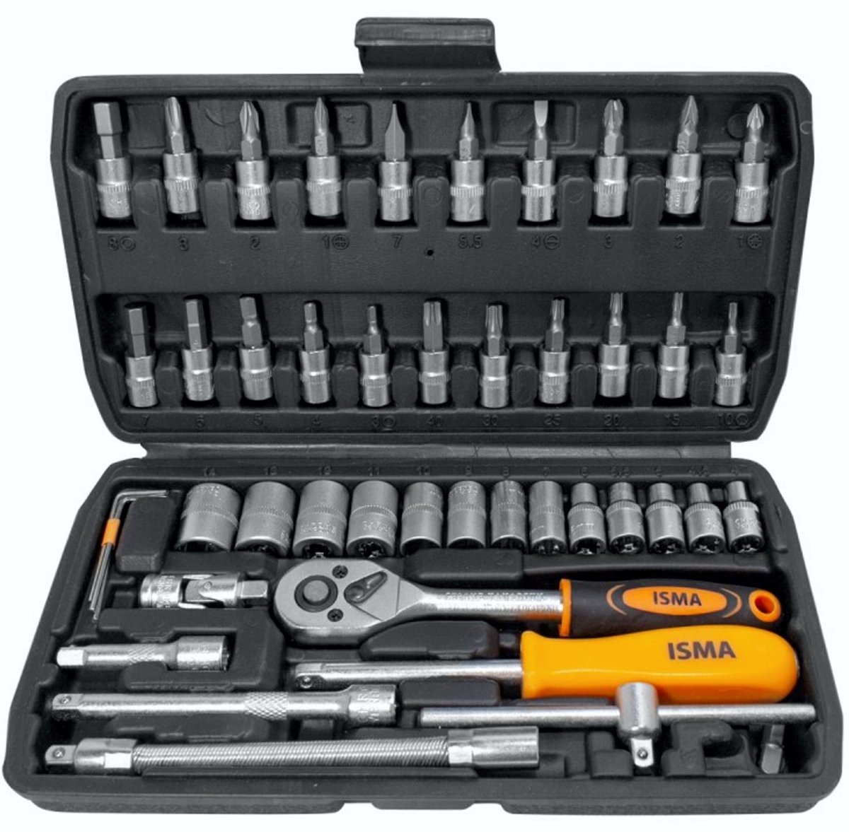 KLUCZE NASADOWE ZESTAW KLUCZY NASADOWYCH 46 el